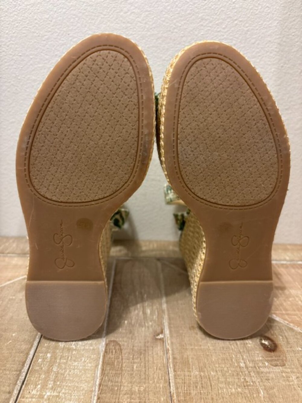 NWOT Jessica Simpson Kamindi Tropical Espadrille Wedge Sandals (no box) - Picture 2 of 7
